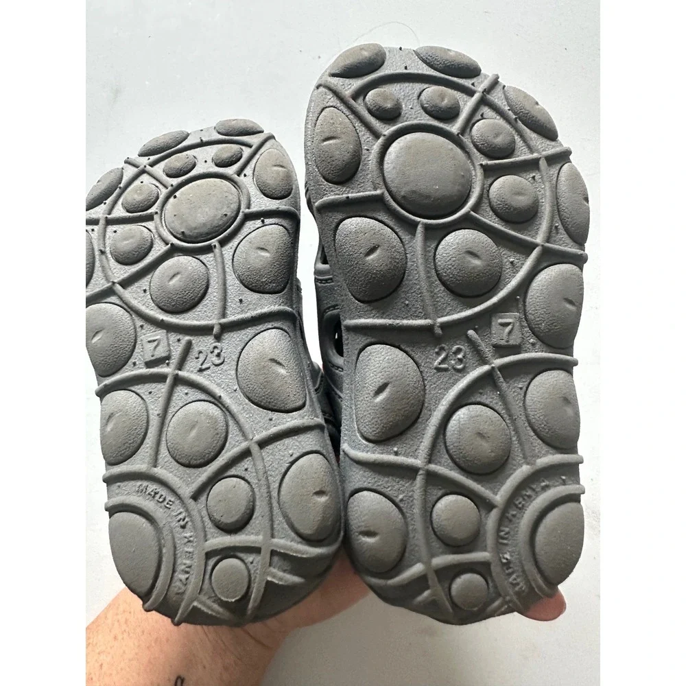 Stride Rite 360 Toddler Gray Fisherman Sandals Water Shoes Size 7 Kids